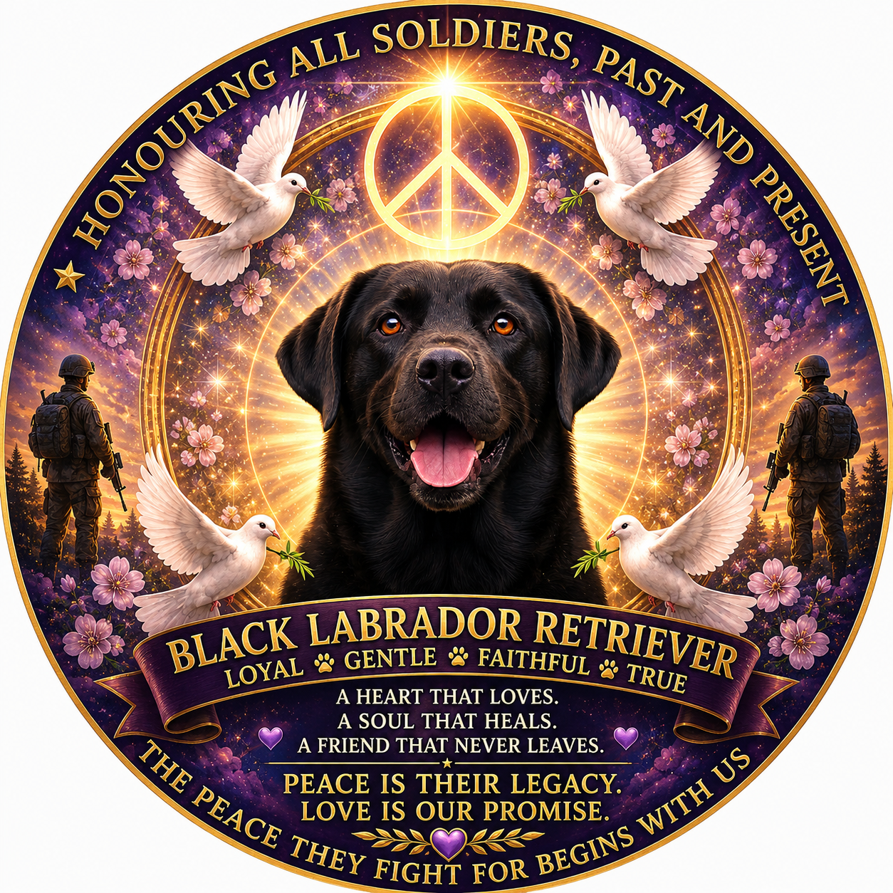 Black Labrador Retriever dog artwork